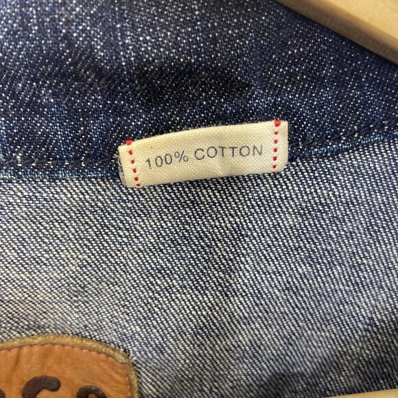 Gap 1969 Men M Canadian Biker Patches Jean Jacket Ncom National Coalition - Picture 7 of 7